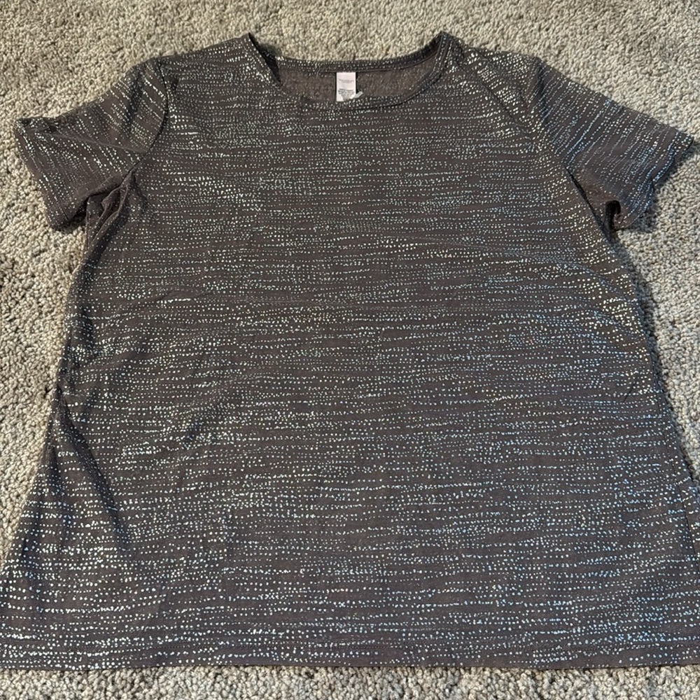 Victoria's Secret Black and Silver Shimmer Top